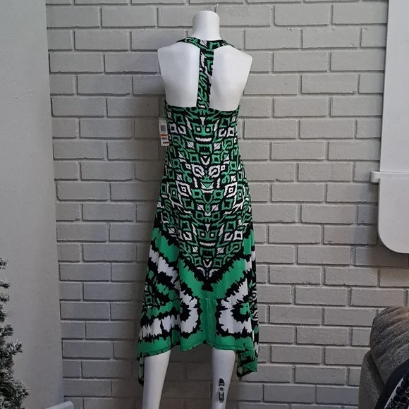 International Concepts Green/Black/White Bead & Gem Formal Dress. Size Small NWT - Picture 6 of 14